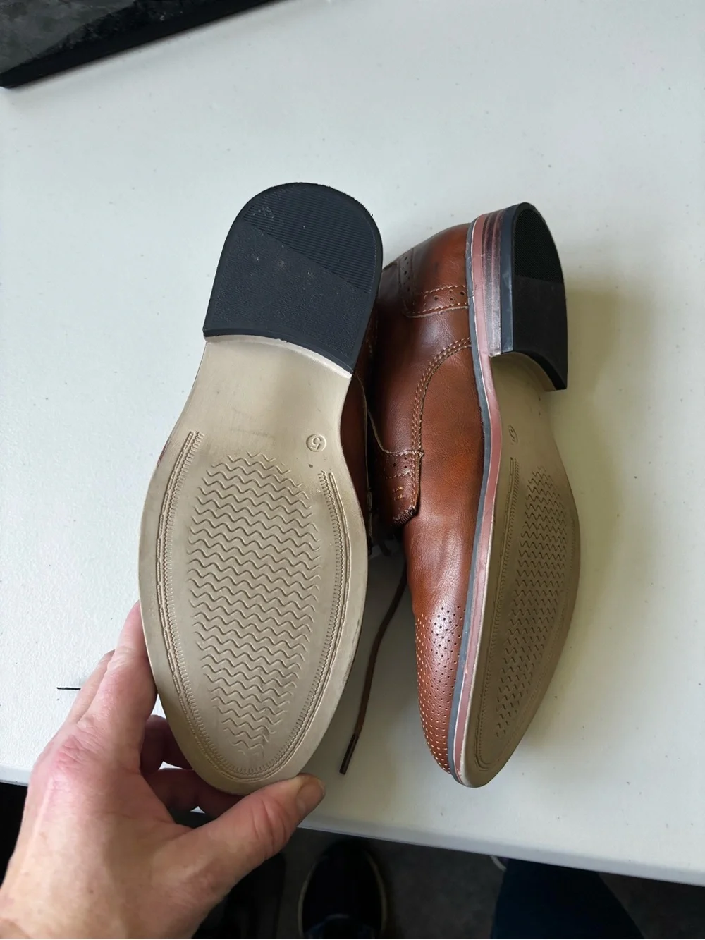 Steve Madden boys Brown Leather Oxford Shoes